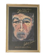 1981 Anthony Quinn ZORBA Glance in the Mirror Art Exhibition Poster Hawaii  - $265.18 CAD