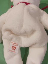 TY Beanie Babies Valentino The White Bear with Red Heart on Chest, Wrong Format  - £23.69 GBP