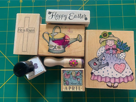 Country Girl Rubber Stamp Set #26 - £6.33 GBP