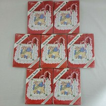 XMAS Gift Bag Embroidery Kits 7 Lot Reindeer Snack Candy Cane Goody Orna... - $18.95