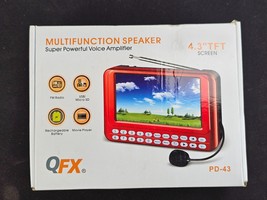 QFX PD-43 Portable System 4.3TFT Screen FM Radio Voice Amplfier Speaker - £47.44 GBP