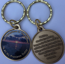 Acceptance Is The Answer Beach Sunrise Color Bronze AA Keychain  449 417 - £12.50 GBP