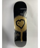 BLUEPRINT skateboards deck 8.5&quot; RARE quality Spray Heart Black Gold - £32.04 GBP