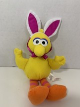 Sesame Street Fisher-Price 2007 Big Bird small plush Easter bunny ears - £6.30 GBP