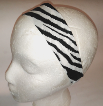 2 X White Black Zebra Fabric Headband for Woman/ Head Wrap Accessory Hai... - $8.40
