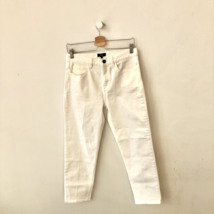 28 - Theory $175 White Treeca D Classic Straight Leg Denim Jeans NEW 0204AB - £47.81 GBP