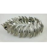 TRIFARI Wavy Leaves Silver-Tone Link Chain BRACELET - 7 inches long - FR... - £31.90 GBP