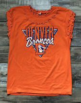 Denver Broncos Vintage T-shirt Orange Champion Ladies Women - Size Medium - £15.68 GBP