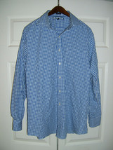 Tommy Hilfiger Men&#39;s Shirt White Blue Checkered 16.5 34/35 Regular Fit (... - £11.80 GBP