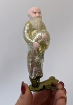 Vintage USSR &#39;Fisherman with Seine&#39; Mercury Glass Clipon Christmas Tree Ornament - £63.94 GBP