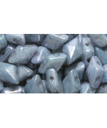 Opaque Chalk Blue Czech Glass Twin Hole Beads Diamond Duo 5 mm x 8 mm 12... - €7,43 EUR