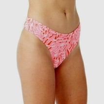No Boundaries Women&#39;s Cotton Thong Panties Size MEDIUM Neon Pink Animal Print - £8.22 GBP