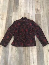 Josephine Chaus Petite Womens Jacket Sz 8 P Red-Black Blazer - £15.60 GBP