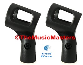 (2) Handheld MICROPHONE CLIP Karaoke DJ Tripod Mic Stand Boom Holder Cla... - £9.46 GBP