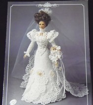 Annie&#39;s Attic Potter Fashion Bed Doll Bride Gown Crochet Pattern 1995  - £5.32 GBP