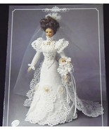 Annie&#39;s Attic Potter Fashion Bed Doll Bride Gown Crochet Pattern 1995  - £5.35 GBP