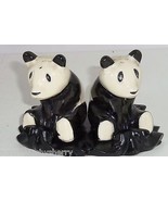 Giant Panda Bears Salt Peppers Shakers Stand Animal Collectible Vintage ... - £19.62 GBP