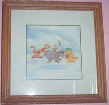 Disney Picture Winnie the Pooh Eeyore Tigger Framed Print Childs Room Pi... - $34.95
