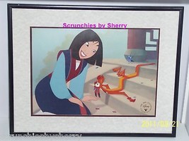 Disney Store Mulan Lithograph Framed Gold Seal Great Children Room Wall ... - £27.45 GBP