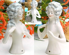 Vintage Half Doll Nude German Hands Arms Away Sewing Pincushion 7195 - £63.82 GBP