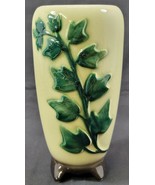 Vintage Porcelain Floral Leaf Vine Flower Vase 8&quot; - £5.44 GBP