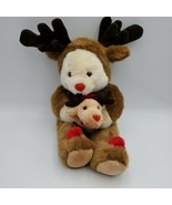 Vintage Plush Creations Inc. Christmas Teddy Bear In Reindeer costume 1994 - £27.23 GBP