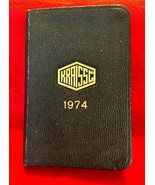1974 Kraissl Company Pocket Leather Calendar &amp; Diary Statistics Address ... - $226.15 MXN