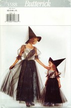 Butterick 3588 WITCH Costume pattern Princess Girls OR Misses UNCUT FF VTG 1994 - £15.93 GBP