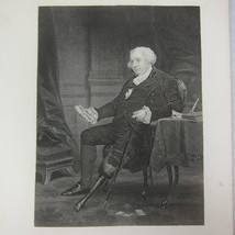Gouverneur Morris American U.S. Consitution Engraving Print Antique 1863 RARE - £27.52 GBP