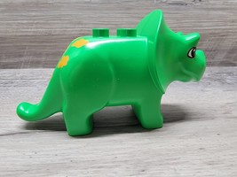 Lego Duplo Green Triceratops Dinosaur Replacement Figure Piece - $13.54