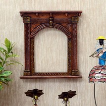 antique mirror frame wood 16 by 17 inches - £94.05 GBP