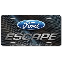 Ford Escape Inspired Art on Carbon FLAT Aluminum Novelty Auto License Tag Plate - £14.14 GBP
