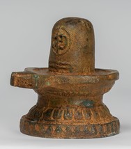 Antik Indisch Stil South Asien Bronze Shiva Linga / Lingnum &amp; Yoni - 15cm/ - £239.94 GBP