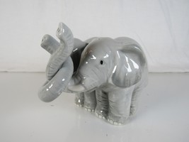 Vtg Ganz Elephant Salt and Pepper Shakers - Intertwined Trunks - $12.25