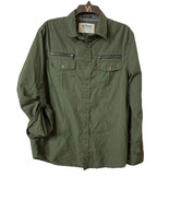 Urban Pipeline Utility Shirt Mens L Green Roll-up Sleeve Ripstop Button ... - $18.88