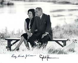 Photo Pres Lyndon &amp; Lady Bird Johnson Bw Signed Exc - £15.54 GBP