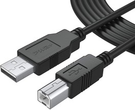 12Ft Extra Long USB Printer Cable 2.0 for HP OfficeJet Laserjet Envy Canon Pixma - £18.37 GBP