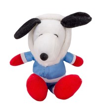 Peanuts Snoopy Rattle Plush 8&quot; UFS Snow Jacket Hood Blue Red Shoes Winter - £13.96 GBP