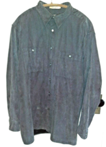Mens Large Lord &amp; Taylor Casual Classics Soft Charcoal Black Long Slv Shirt - $23.34