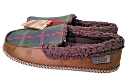 New Dearfoams Cozy Comfort Men&#39;s Slippers Brown Gel Infused Memory L Sz 11/12 - £15.32 GBP