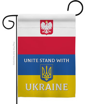 Poland Stand With Ukraine Garden Flag Cause 13 X18.5 Double-Sided House Banner - £15.94 GBP