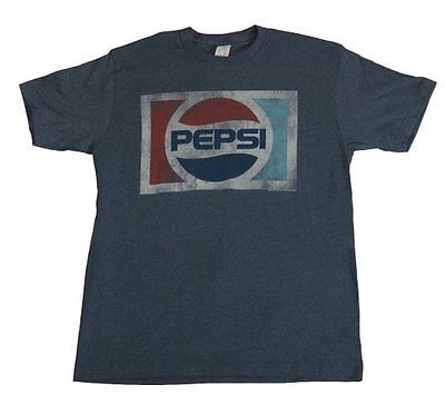 Vintage Mens Pepsi T-Shirt, XL, Navy Blue - £8.56 GBP