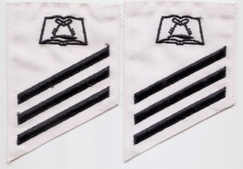 USN US Navy E-3 Mess Management Specialist Dress White Insignia Rank Pat... - $4.00