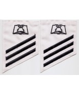 USN US Navy E-3 Mess Management Specialist Dress White Insignia Rank Pat... - $73.11 MXN