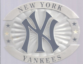 New York Yankees Belt Buckle - Large - Siskiyou - 2006 - (MLB Baseball) Licensed - £8.63 GBP
