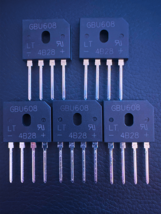 5Pcs GBU608 LITE-ON Bridge Rectifier Diode 1-Ph 800V 6A GBU 4-SIP - $4.95