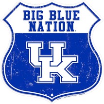 Kentucky Big Blue Nation Highway 12&quot; x 12&quot; Embossed Metal Shield Sign - £13.55 GBP