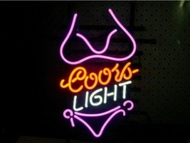 New Coors Light Pink Bikini Beer Lager Neon Sign 17&quot;x14&quot; - £104.21 GBP