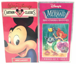Cartoon Classics MICKEY MOUSE &amp; The Little Mermaid VHS Video Tape Kids M... - £17.27 GBP