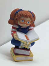 Vintage 1984 Cabbage Patch Kids Doll Mini Figure PVC Rare Red Head Books Glasses - £5.64 GBP